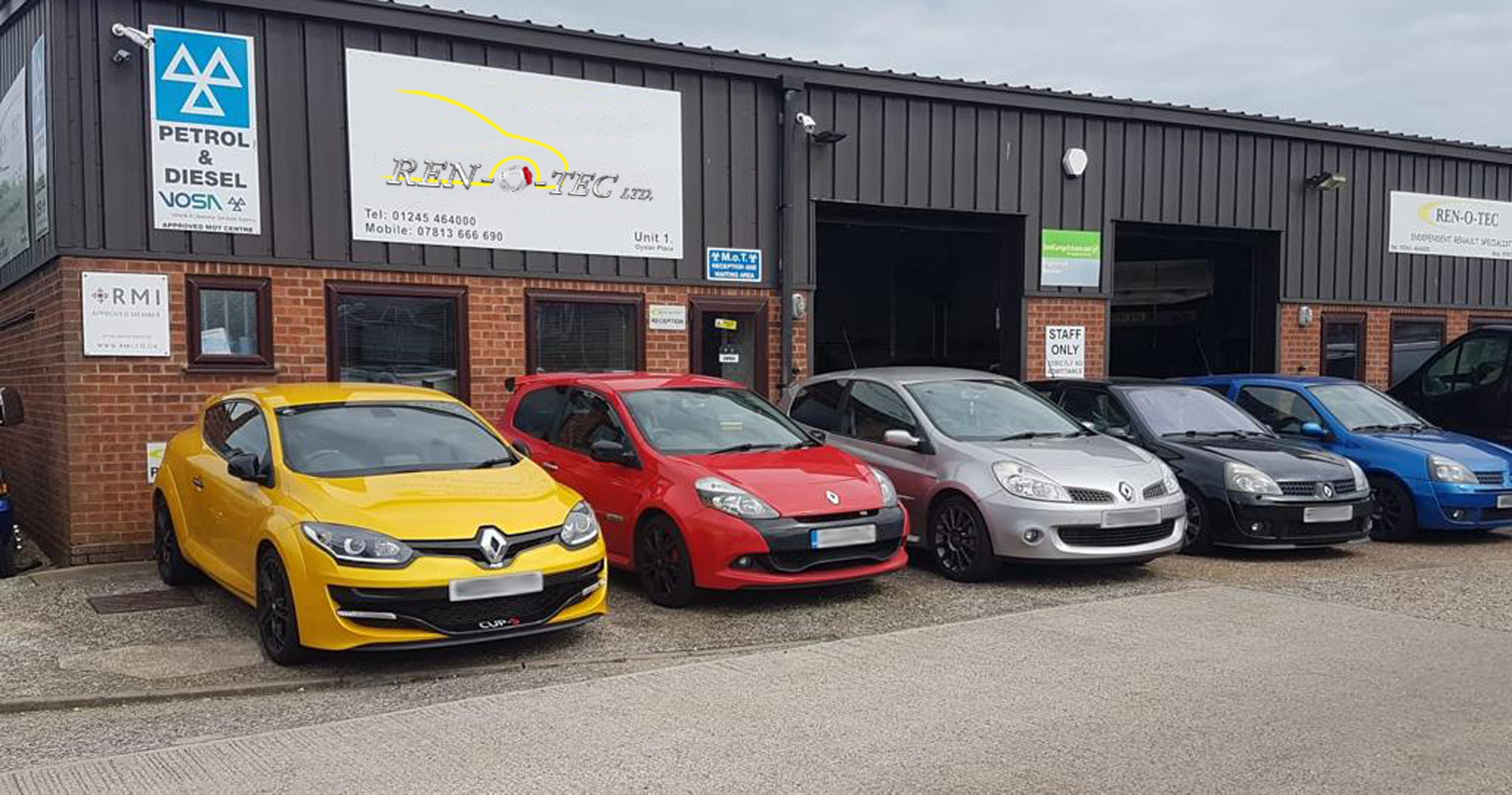 Ren-O-Tec garage exterior at Oyster Place in Chelmsford